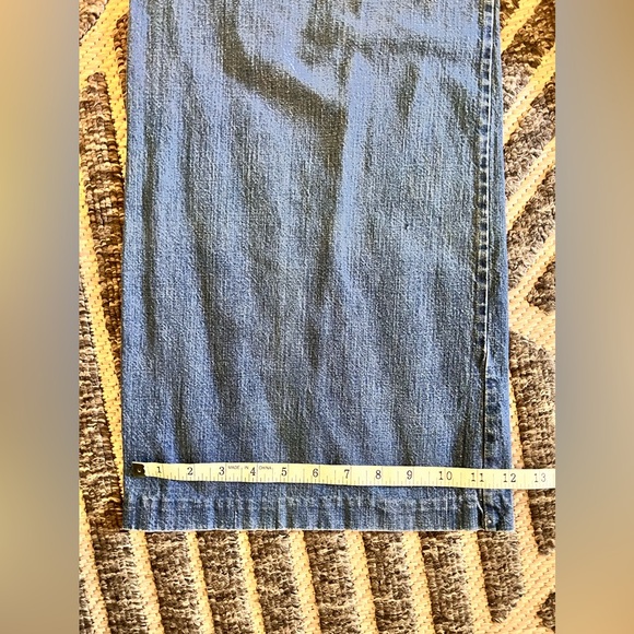 Vintage 1970s 70s Wide Leg Bell Bottom Denim Jeans Small Pics for Measurements - Picture 8 of 12